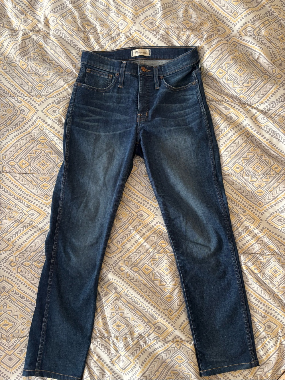 Madewell Dark Indigo Slim Straight Jeans (27)